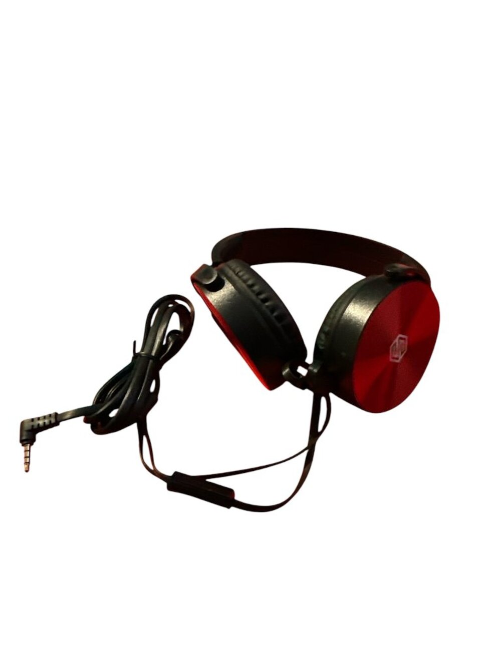🎧 Wired Over-Ear Headphones w/ Volume Control – Black & Red – New